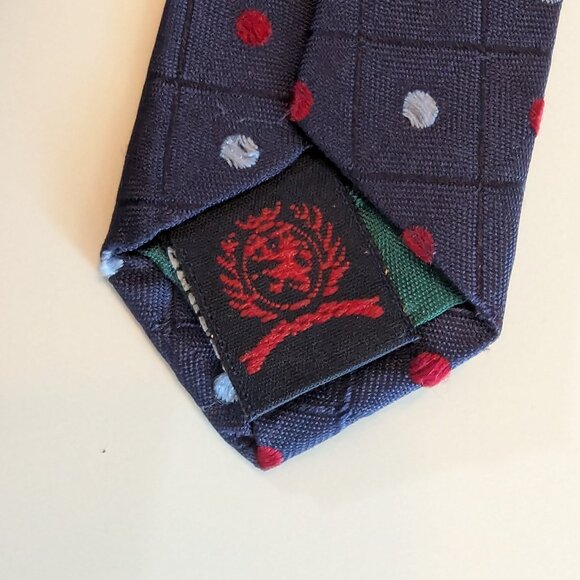 Vintage Tommy Hilfiger Black dotted Silk Tie - Made in USA - Picture 8 of 9